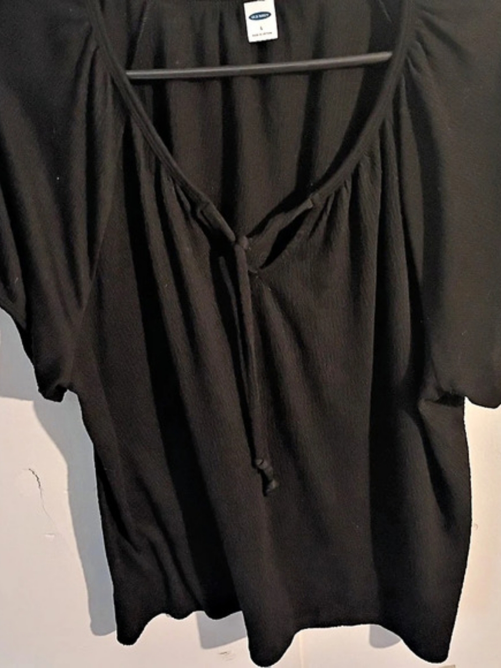 Old Navy Black Tunic Top Size Large Like New